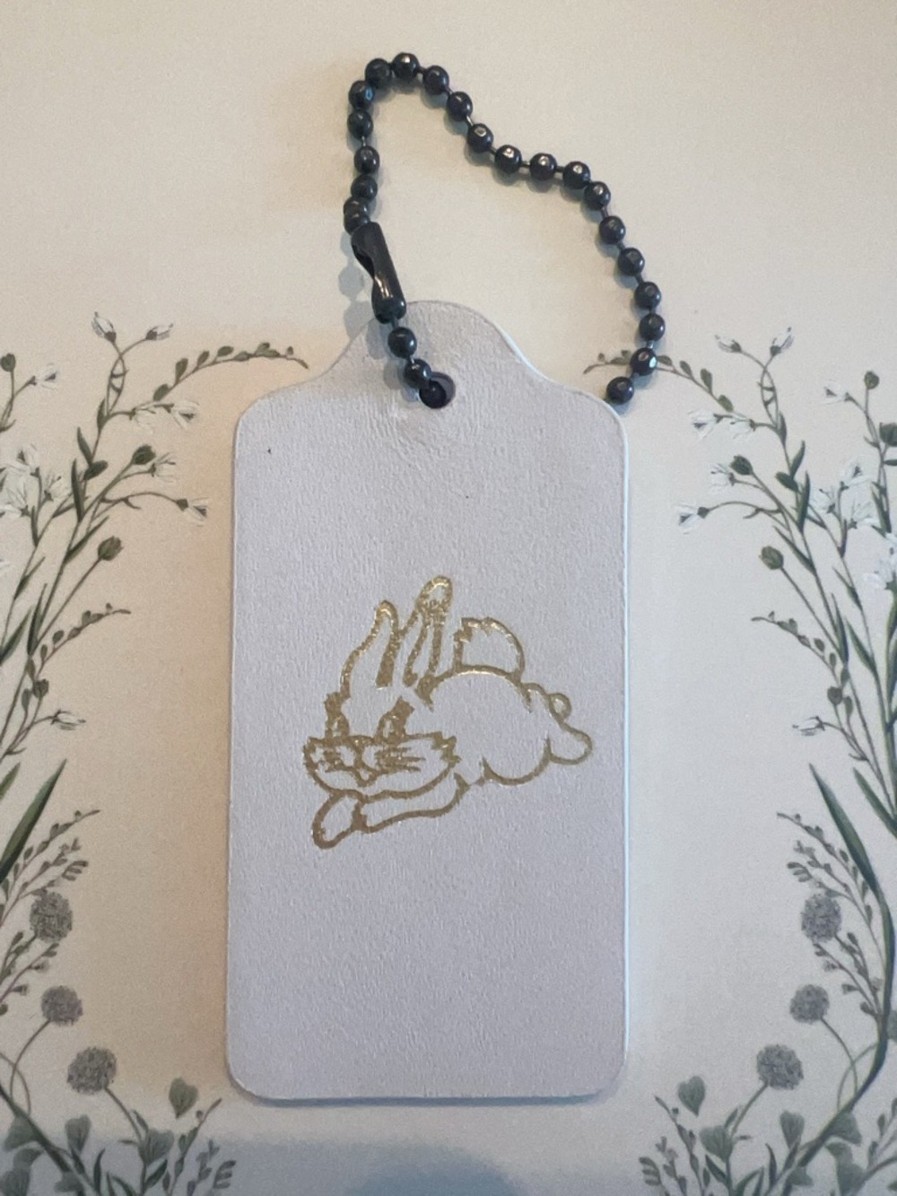 Coach Leather Bag Tag Charm White Rabbit Candy Collection White - Price Firm